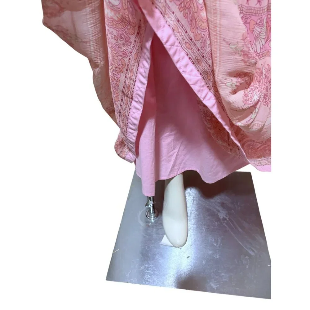 Y2K Ralph Ralph Lauren Silk Maxi Skirt L Paisley Crepe Preppy Heritage 100% Silk - Picture 5 of 7